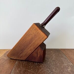 Tramontina‎ Inox Stainless Steel Knife Block Honing Steel Wood Handle